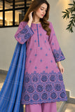 DCKB 20-87 Mauve Embroidered Cotton 3-Piece Suit