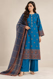 DCKB20-79 Teal Embroidered Cotton 3-Piece Suit