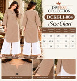 DCKGL1-004 – Taupe Cotton Button-Detail Kurti