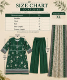 DCKP 20-85 Green Embroidered Cotton 3-Piece Suit