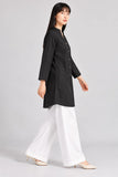 DCKHL1006 – Black Cotton Button-Front Kurti