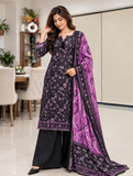 Black & Purple Floral Three-Piece Suit | DC1010
