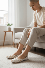 Graceful White Khusa with Yellow Embroidery DC204 - Image 5