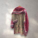 Deep Maroon Meets Soft Skin Dress DC2061