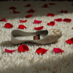 Elegant White Khusa with Intricate Golden Embroidery DC201 - Image 4