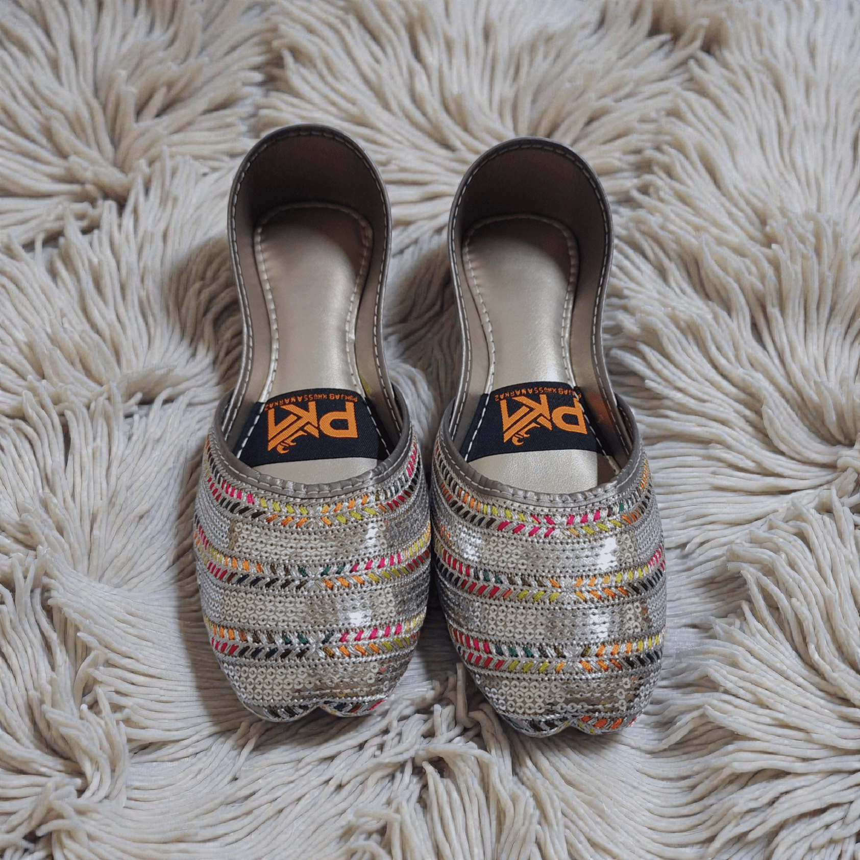 Snapchat-1227827661 Elegant Multicolor Khusa with Intricate Embroidery DC203 - Image 1