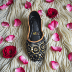 Regal Black Khusa with Luxurious Golden Embroidery DC206 - Image 3