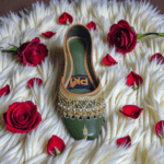 Opulent Dark Green Khusa with Exquisite Golden Embroidery DC207 - Image 5