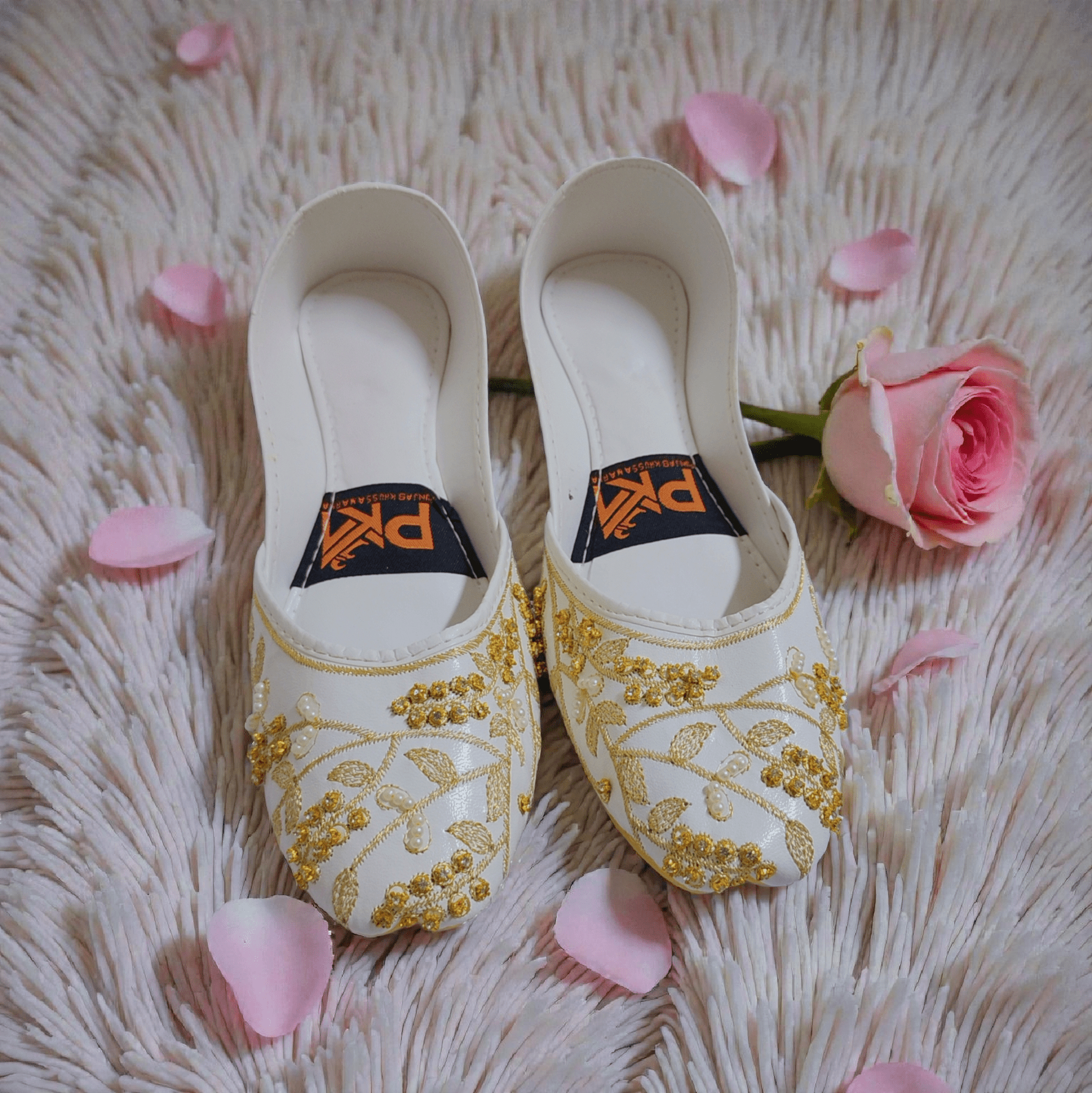 Snapchat-2029738101 Graceful White Khusa with Yellow Embroidery DC204 - Image 1