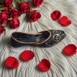 Regal Black Khusa with Luxurious Golden Embroidery DC206 - Image 4