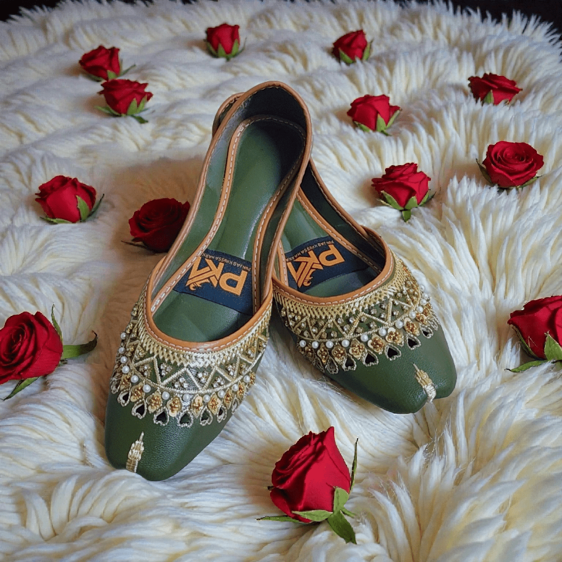 Snapchat-2099675436 Opulent Dark Green Khusa with Exquisite Golden Embroidery DC207 - Image 1