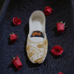 Graceful White Khusa with Yellow Embroidery DC204 - Image 4