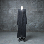 Elegant Black Abaya with Subtle Black Embroidery DC4006