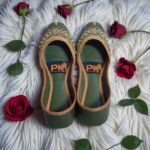 Opulent Dark Green Khusa with Exquisite Golden Embroidery DC207 - Image 3