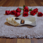 Graceful White Khusa with Yellow Embroidery DC204 - Image 3